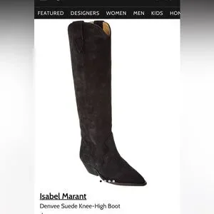 Isabel Marant Denvee Black Over the Knee Boots - size 37
